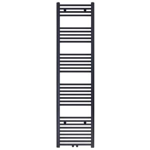 Designradiator BWS Nile Gobi 180x40 cm Geborsteld Mat Zwart Midden/zij-aansluiting