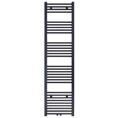 Designradiator BWS Nile Gobi 180x40 cm Geborsteld Mat Zwart Midden/zij-aansluiting