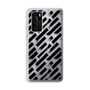 Zwarte vegen: Huawei P40 Transparant Hoesje