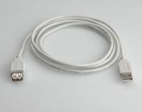 VALUE USB 2.0 kabel, type A-A, M/F, wit, 3 m - thumbnail