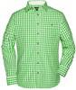 James & Nicholson JN638 Men´s Traditional Shirt - Green/White - S