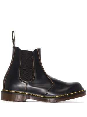 Dr. Martens bottines en cuir à bout rond - Noir