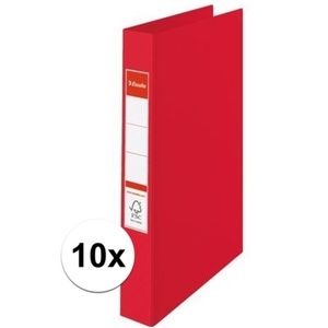 10x Ringband mappen/ordners 2 gaats A4 rood