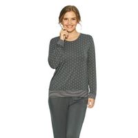 Lady Avenue Bamboo Long Sleeve Pyjama With Cuff - thumbnail