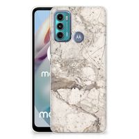 Motorola Moto G60 TPU Siliconen Hoesje Marmer Beige