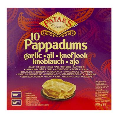 Patak's - Pappadum Knoflook (Klaar voor bereiding) - 100g