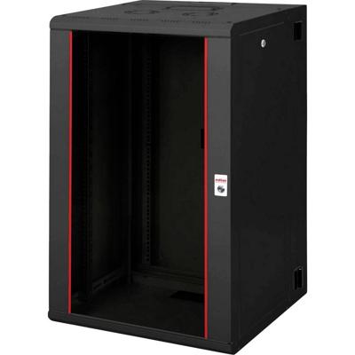 ROLINE 19-inch wandbehuizing Pro 20 U, 600x600 BxD tweedelig draaibaar zwart