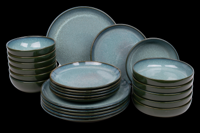 24 delige serviesset - 6 persoons - Evora - groen - Portugees stoneware