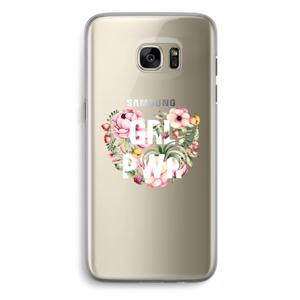 GRL PWR Flower: Samsung Galaxy S7 Edge Transparant Hoesje