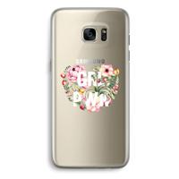 GRL PWR Flower: Samsung Galaxy S7 Edge Transparant Hoesje - thumbnail