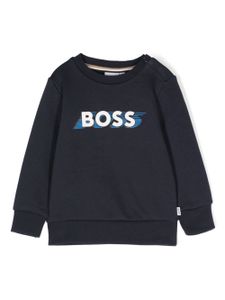 BOSS Kidswear sweat en jersey à logo imprimé - Bleu