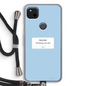 Reminder: Pixel 4a Transparant Hoesje met koord