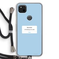 Reminder: Pixel 4a Transparant Hoesje met koord
