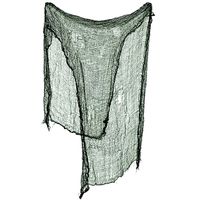 Horror/halloween deco wand/muur/plafond gordijn - groen - 190 x 75 cm - stof met griezelige uitstraling   -
