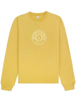 Sporty & Rich sweat Connecticut Crest - Jaune