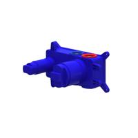 Inbouwbox IVY TBV Wastafelmengkraan 2-gats Wandmontage Uitloop Links/Rechtsom te Plaatsen Donker Blauw