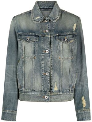 Kenzo veste en jean à col claudine - Bleu