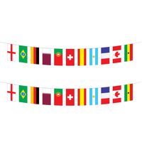 2x stuks internationale landenvlaggen vlaggenlijn/slinger 10 meter - Vlaggenlijnen