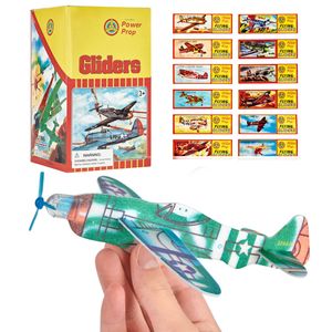 Decopatent® 48 Stuks Foam Vliegtuigen - Uitdeelcadeautjes - Fighter