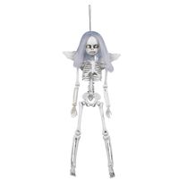 Horror/halloween decoratie skelet/geraamte pop - engel des doods - hangend - 40 cm