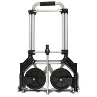 ProPlus Inklapbare bagagetrolley 70 kg aluminium zilver/zwart - thumbnail