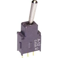 NKK Switches A12AP A12AP Tuimelschakelaar 28 V DC/AC 0.1 A 1x aan/aan Continu 1 stuk(s)