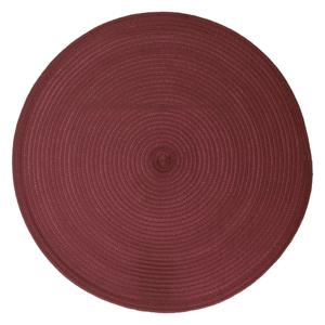 Secret de Gourmet ronde placemat - bordeaux - gevlochten kunststof - 38 cm - Onderleggers