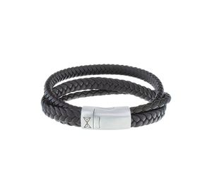 AZE Jewels Armband Iron Three String Brown