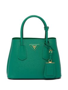 Prada sac à main Double en cuir Saffiano - Vert