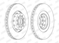 Remschijf JURID, Remschijftype: Geventileerd: , u.a. für Audi, VW