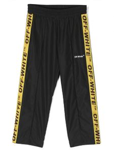 Off-White Kids pantalon de jogging à bande logo - Noir