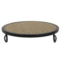 CosyDecor Presentatie tray ø25x5cm metaal met stof