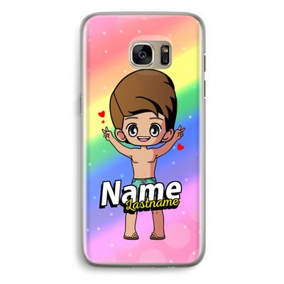 Chibi Maker man: Samsung Galaxy S7 Edge Transparant Hoesje