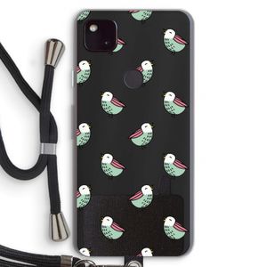 Vogeltjes: Pixel 4a 5G Transparant Hoesje met koord