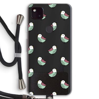 Vogeltjes: Pixel 4a 5G Transparant Hoesje met koord