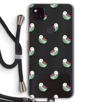 Vogeltjes: Pixel 4a 5G Transparant Hoesje met koord