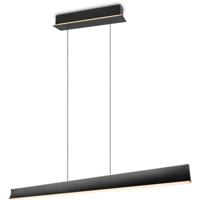 LED Hanglamp - Cinque Cimolto - 1 Lichtpunt van 50 Watt - Dimbaar - Aanpasbare Lichtkleur - Hoogteverstelling Zonder Contragewicht - Mat Zwart - Metaal