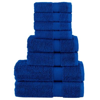 VidaXL 8-delige handdoekenset solund 600 g/m² blauw