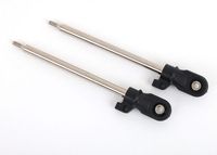 Traxxas - Shock shaft, 80mm (GT-Maxx) (steel, chrome finish) (2) (assembled with rod ends and steel hollow balls) (TRX-9662) - thumbnail