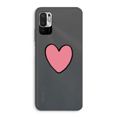 Hartje: Xiaomi Redmi Note 10 5G Transparant Hoesje