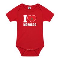 I love Morocco baby rompertje rood Marokko jongen/meisje I love Morocco baby rompertje rood Marokko jongen/meisje