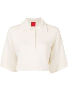 Cashmere In Love polo crop Demi en cachemire - Blanc