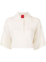 Cashmere In Love polo crop Demi en cachemire - Blanc