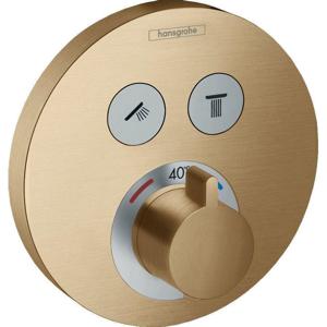 Hansgrohe ShowerSelect S thermostaat afbouwdeel voor 2 functies brushed bronze 15743140