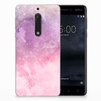 Smartphone hoesje Nokia 5 Pink Purple Paint