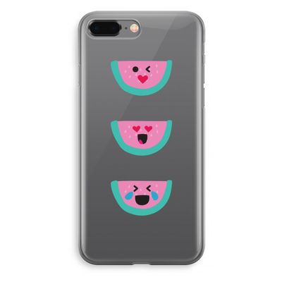 Smiley watermeloen: iPhone 8 Plus Transparant Hoesje