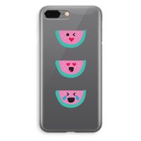 Smiley watermeloen: iPhone 8 Plus Transparant Hoesje