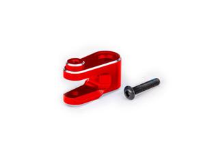 Traxxas - Servo horn, steering, 6061-T6 aluminum (red-anodized)/ 3x15mm BCS (with threadlock) (1) (TRX-10247-RED)