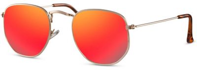 Cwi Zonnebril unisex goud/rood (2413)