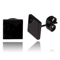 Zwarte Stud oorbellen LGT Jewels 6mm